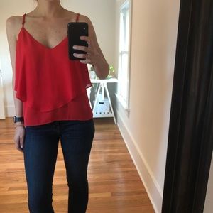 Coral Chiffon Tank Top